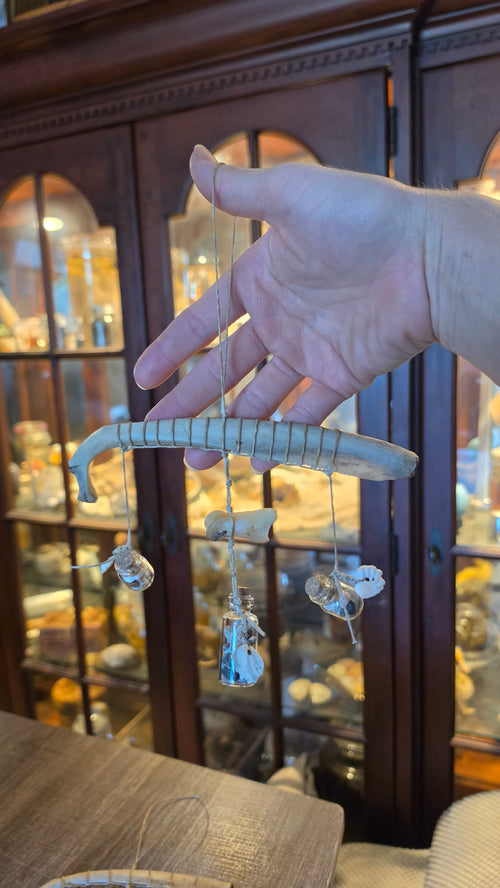 Deer bone mini windchimes/car window hanger